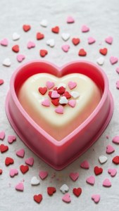 Valentine Blancmange Heart