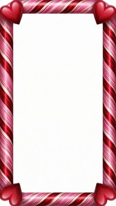 Valentine Candy Cane Border