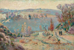 Valley of the Sédelle at Pont Charraud:  White Frost