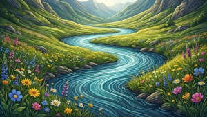 Valley River Vector
