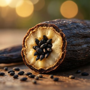Vanilla Bean Seeds Macro