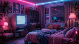 Vaporwave Bedroom