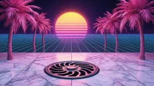 Vaporwave Drain Sunset