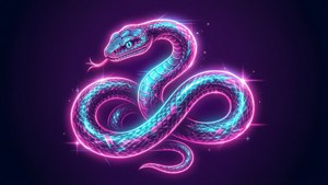 Vaporwave Ouroboros Neon