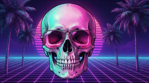 Vaporwave Skull
