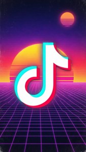 Vaporwave Sunset Logo