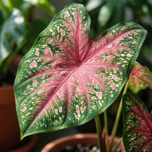 Variegated Caladium Leaf