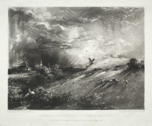 Various Subjects of Landscape, Characteristic of English Scenery from Pictures Painted by John Constable, R.A.:  Summer Afternoon - after a Shower