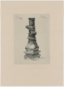 Vase étain laqué