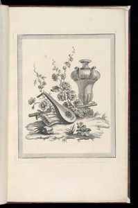 Vase, Musical Instruments, and Flowers