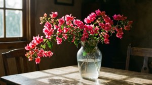 Vase of Bougainvillea Still Life