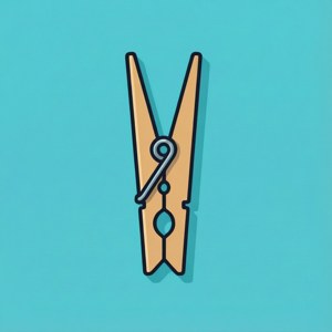 Vector Clothespin Flat