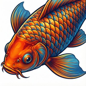 Vector Koi Fish