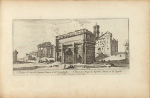 Veduta del Arco di Septimio Severo, et del Campidoglio