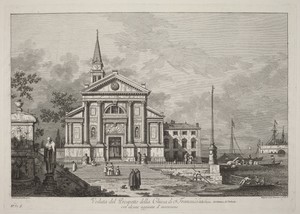 Veduta del Prospetto della Chiesa del S. Francesco