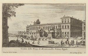 Veduta della Piaza di Montecavallo