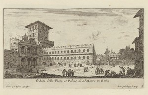 Veduta della Piaza et Palazo di St. Marco in Roma