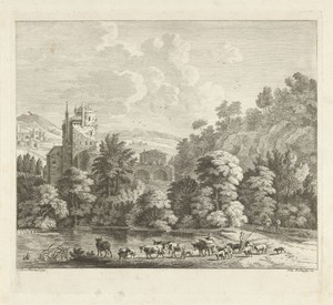 Vee in een berglandschap