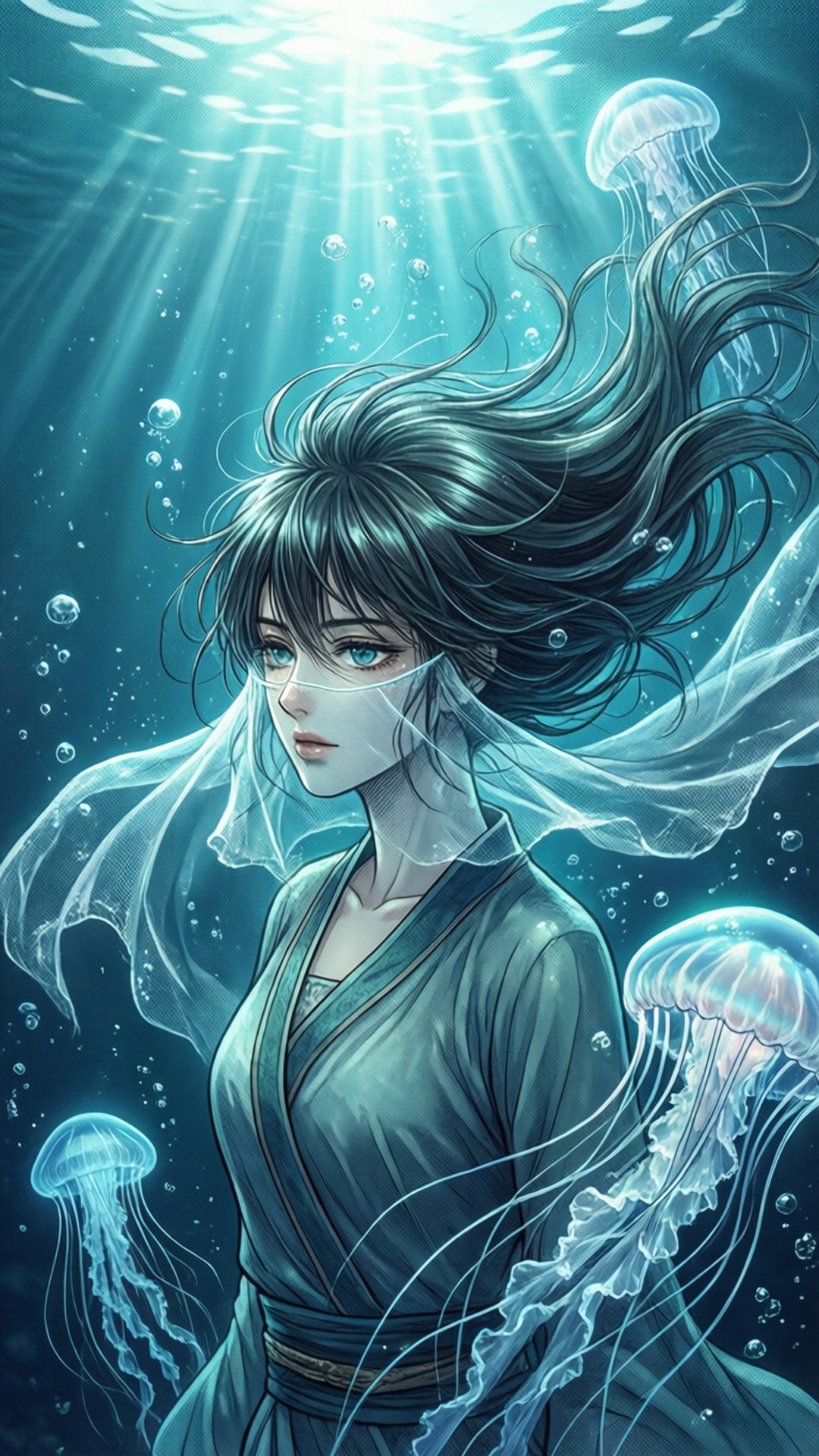 Veil Underwater by Wallpapers.art Studio