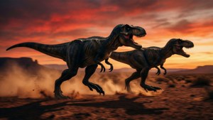 Velociraptor Desert Chase