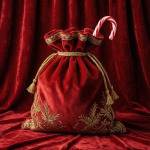 Velvet and Gold Bag