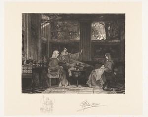 Venantius Fortunatus met de heilige Radegund van Thüringen