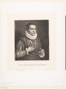 Venetiaanse vrouw met waaier