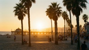 Venice Beach Sunset Glow