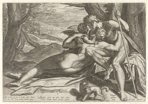Venus en Adonis met Amor