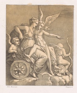 Venus en Amor in wagen