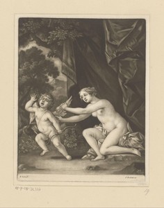 Venus grijpt Cupido bij zijn vleugels