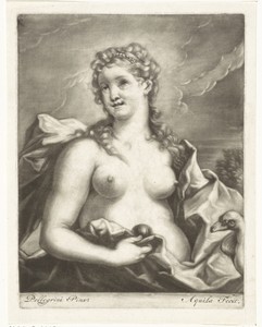 Venus met een zwaan en een appel