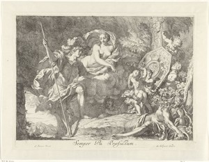 Venus schenkt Aeneas wapens