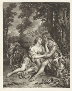Venus weerhoudt Adonis van de jacht