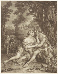 Venus weerhoudt Adonis van de jacht
