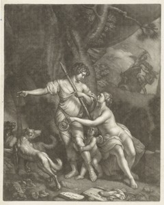 Venus weerhoudt Adonis van de jacht