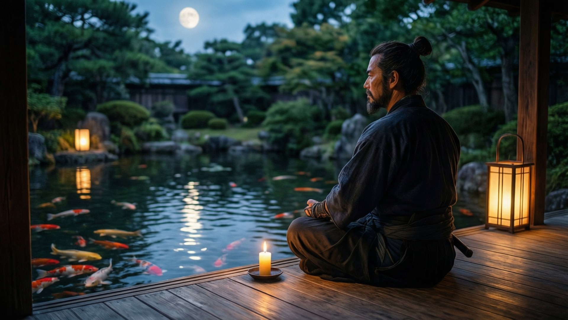 Veranda Moon Meditate by Wallpapers.art Studio