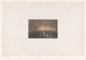 Verbranden van de douanehuisjes op 15 november 1813 in Amsterdam