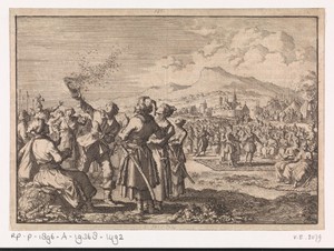 Vergadering in de open lucht waarbij Michael Wisniowiecki tot koning van Polen wordt gekozen, 1669