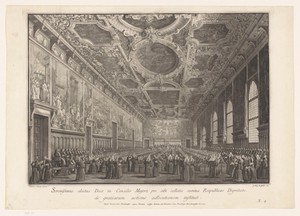 Vergadering in de Sala del Maggior Consiglio