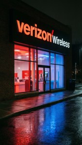 Verizon Store at Night