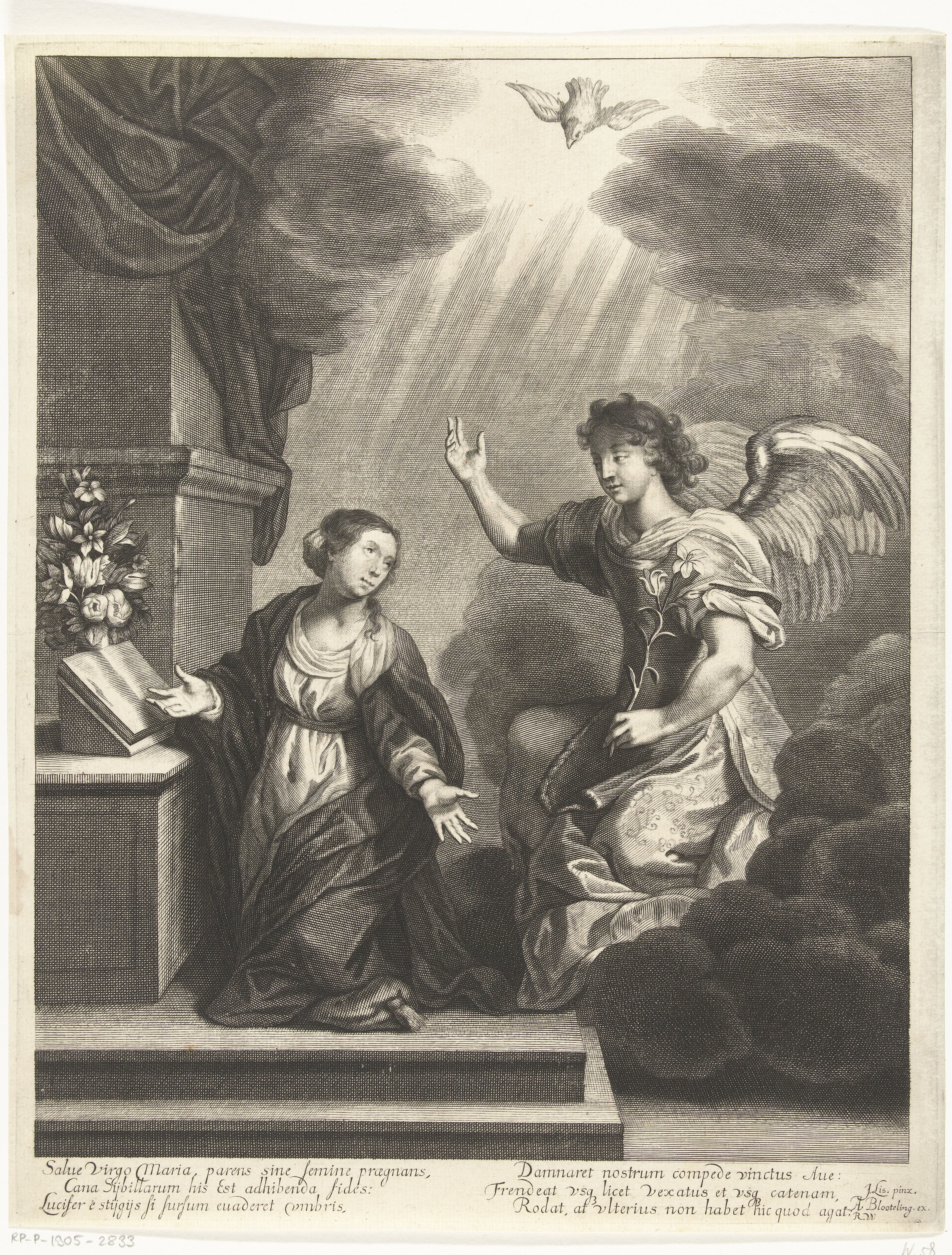 Verkondiging aan Maria by Abraham Bloteling