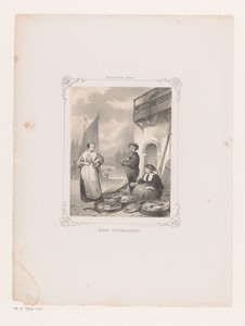 Verkopers en klant op een vismarkt