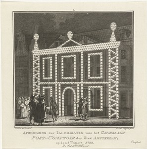 Verlichting van het postkantoor te Amsterdam
