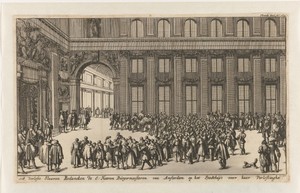 Verloste christenslaven bedanken de burgemeesters van Amsterdam voor hun bevrijding, 1683