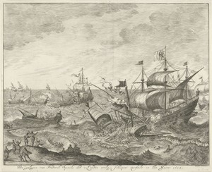 Vernietiging van de Spaanse galeien voor de Vlaamse kust, 1602