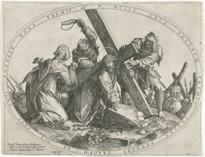 Veronica biedt Christus een zweetdoek aan