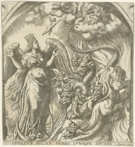 Verschijning van de apocalyptische vrouw en de zevenkoppige draak