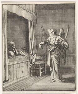 Verschijning van een engel aan de weduwe Grietje Claes