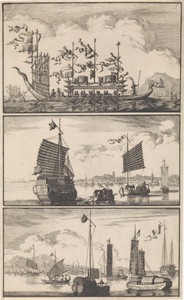 Verschillende Chinese vaartuigen